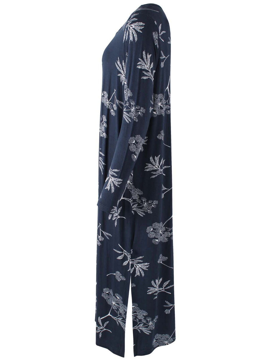 Danecasilda Viscose Dress Dk Navy/Chalk HEMLOCK