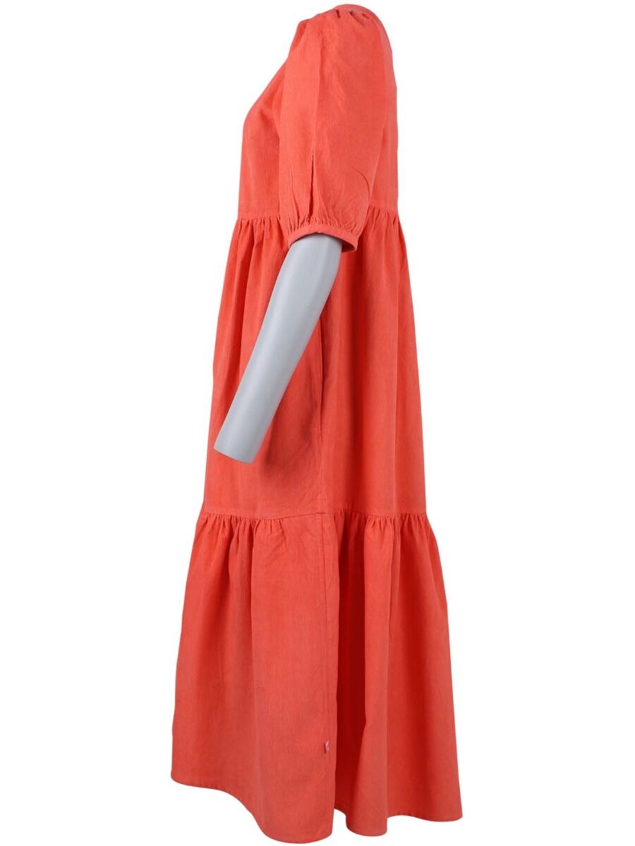 Danejuli Cord Dress Bright Coral