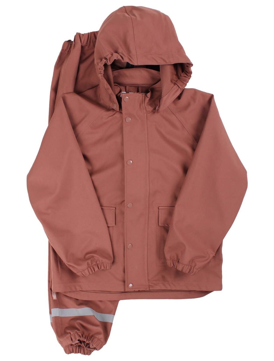 Regnjakke i beige rose til børn