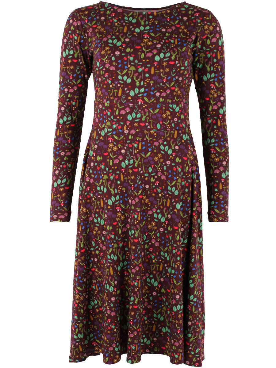 Danesigrid Interlock Dress Dark Bordeaux BOTANICAL