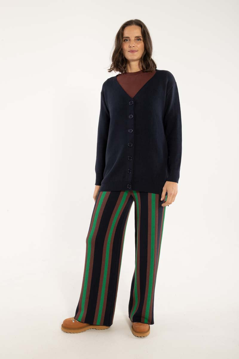 Danemembership Viscose Cardigan Dk Navy