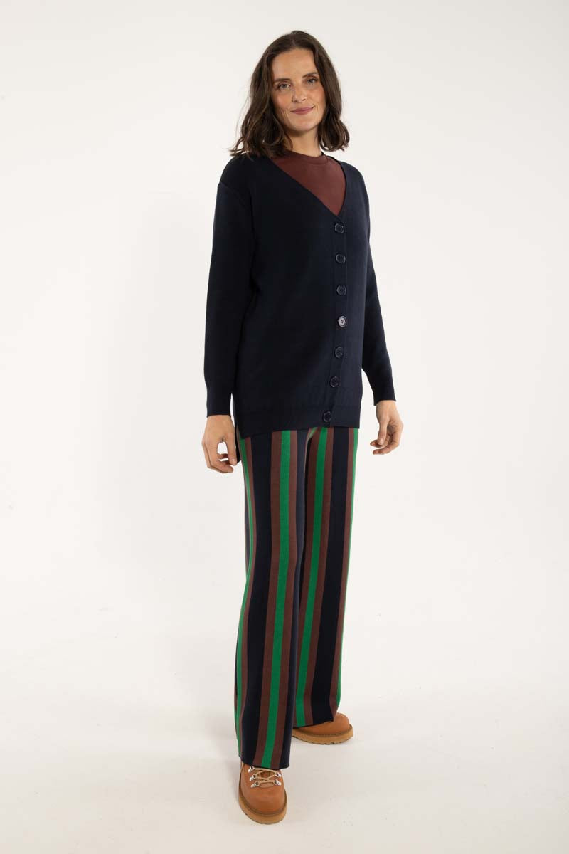 Danemembership Viscose Cardigan Dk Navy