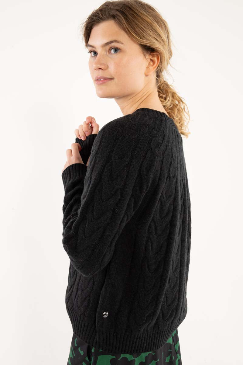 Danecable Knit Wool Sweater Black