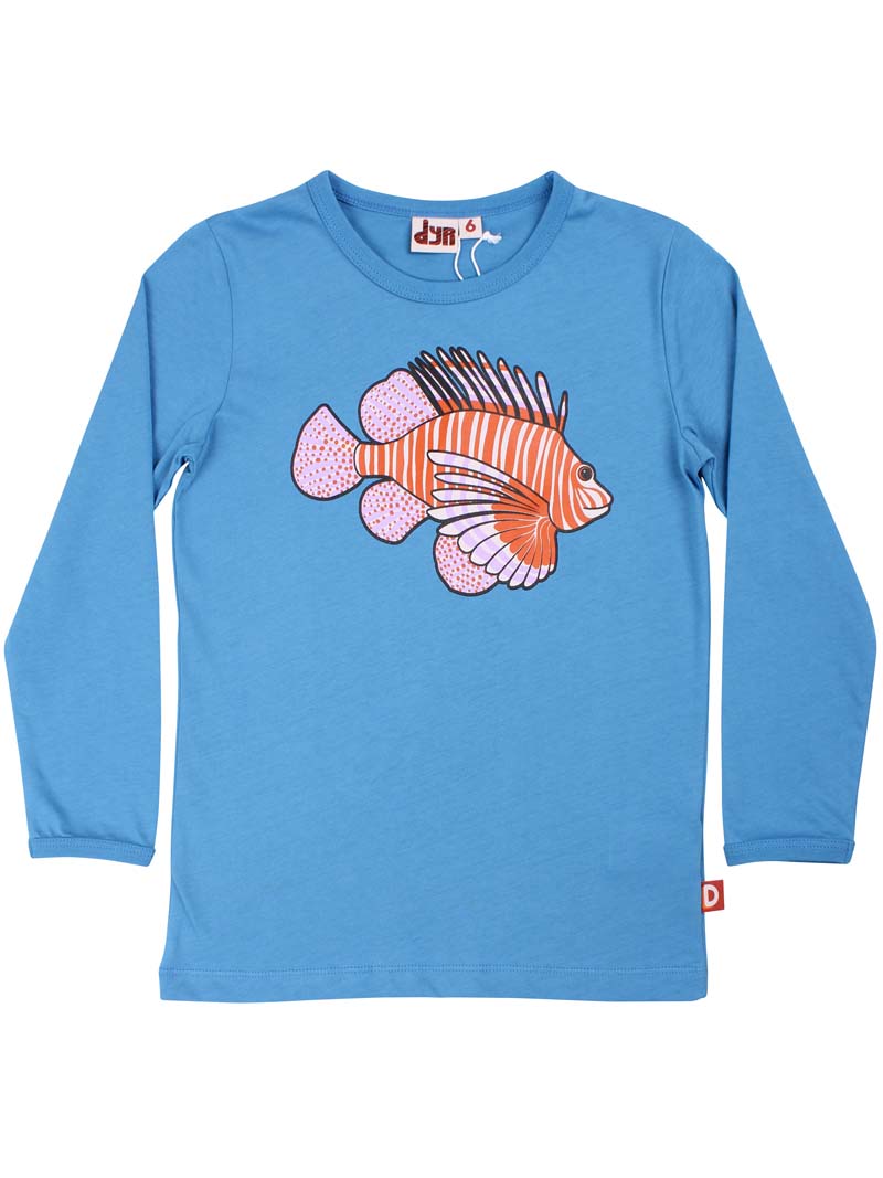 Sød bluse til børn med print af dragefisk