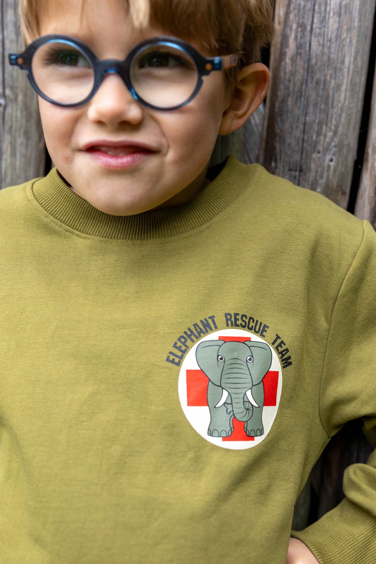 Lækker sweatshirt til børn med print af elefant