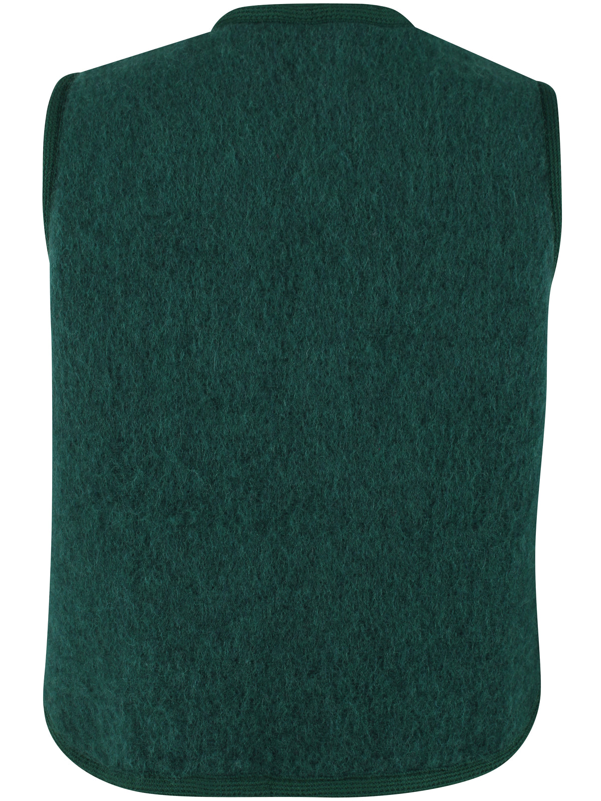 Smuk mørkegrøn vest i uldmix til kvinder