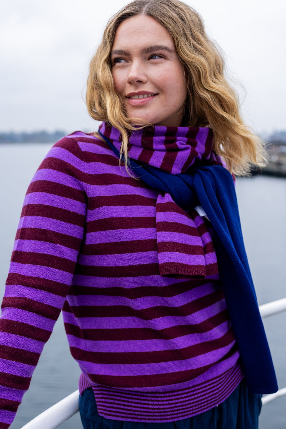 Daneletter Merino Wool Sweater Purple/Dark Wine