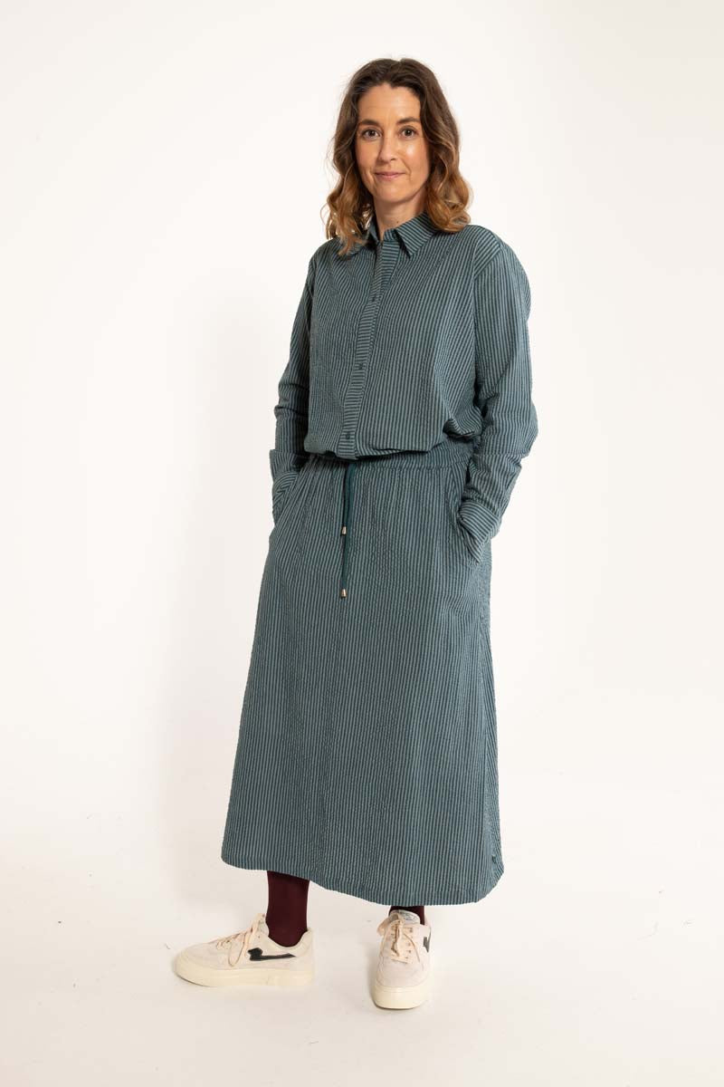 Danespresso Seersucker Skirt Dark Slate/Blue Grey