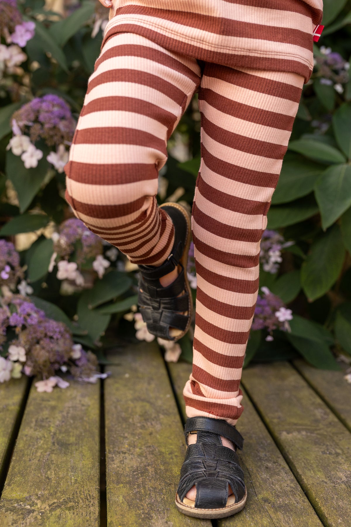 ESS - Danesirup Leggings Dk Brick/Powder