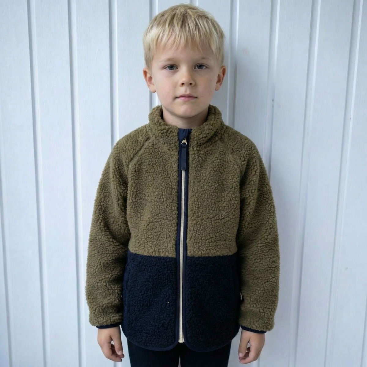 ESS – Danetalent Fleecejacke Khaki/Dk Navy