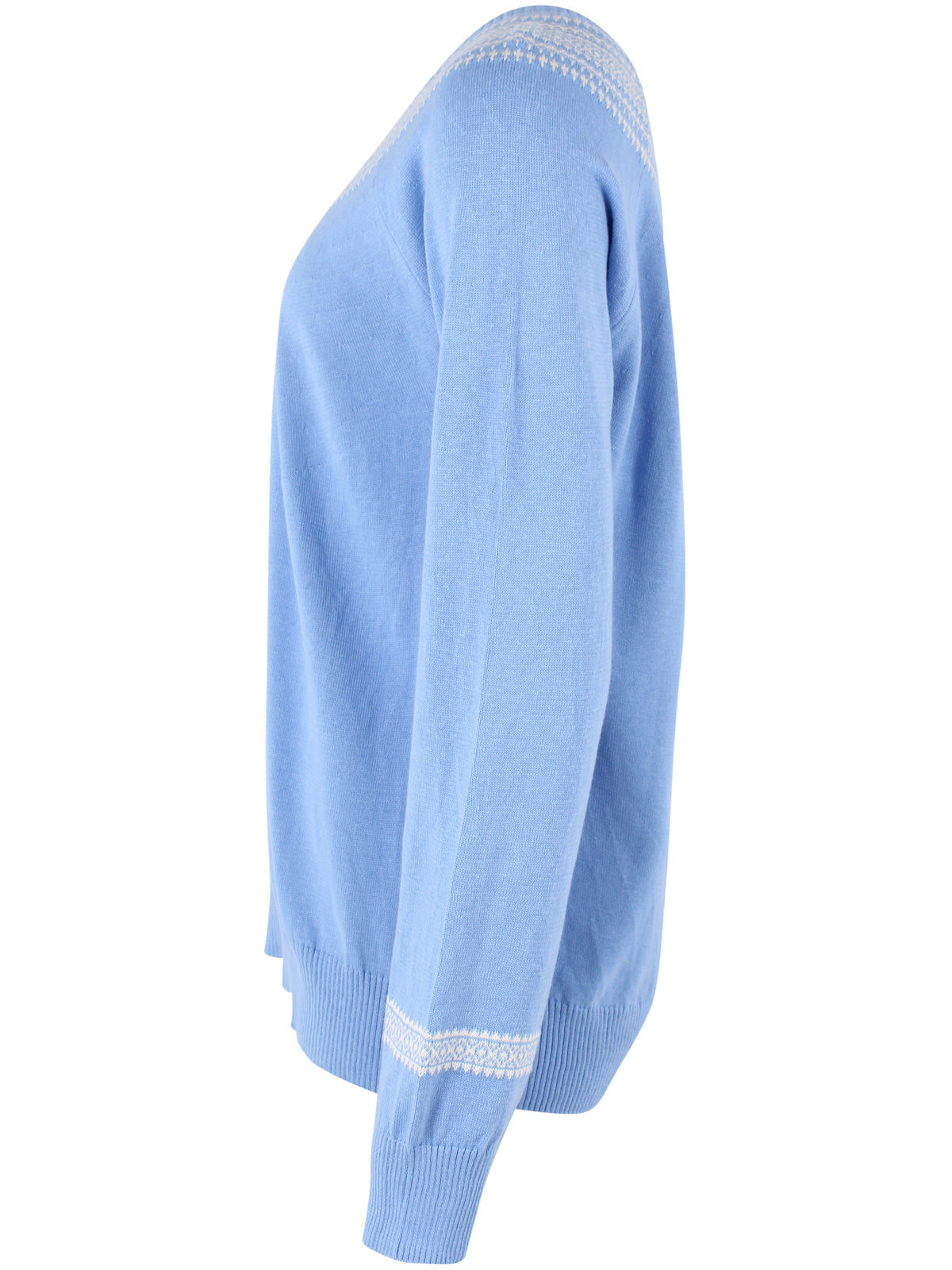 Danebright Light Cotton Knit Sweater Waterblue/Chalk