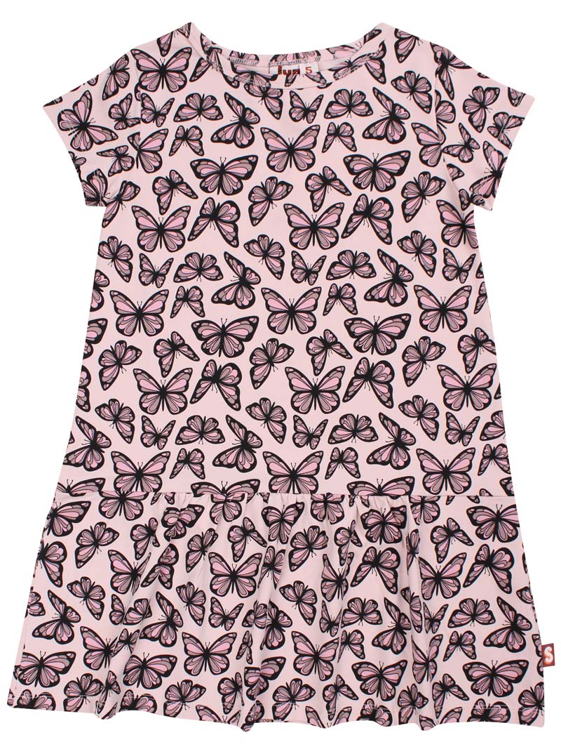 Dyrzanzi SS Dress AOP/STRIP Light Rose FLUTTER