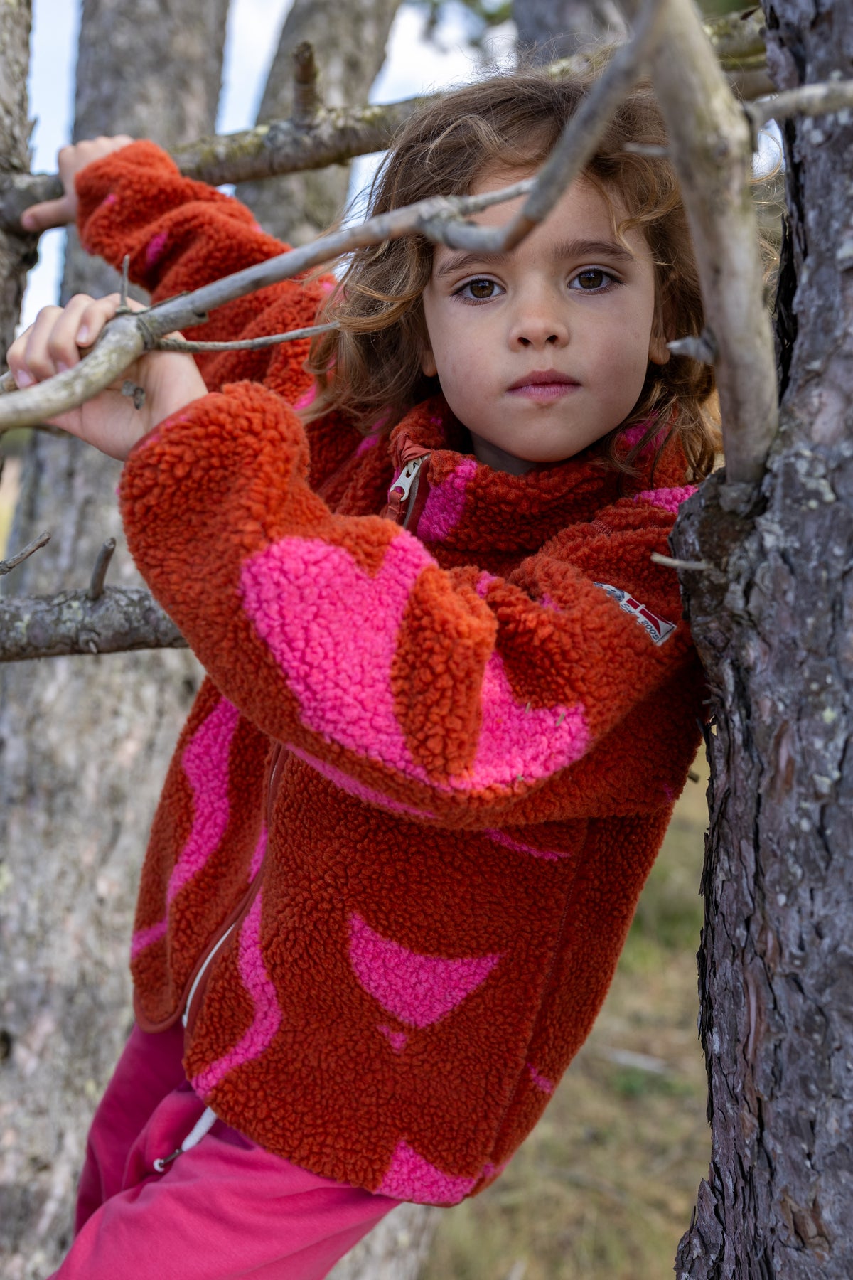 Danetumling Fleece Zip-Up Chili/Soft Cherry TROPS