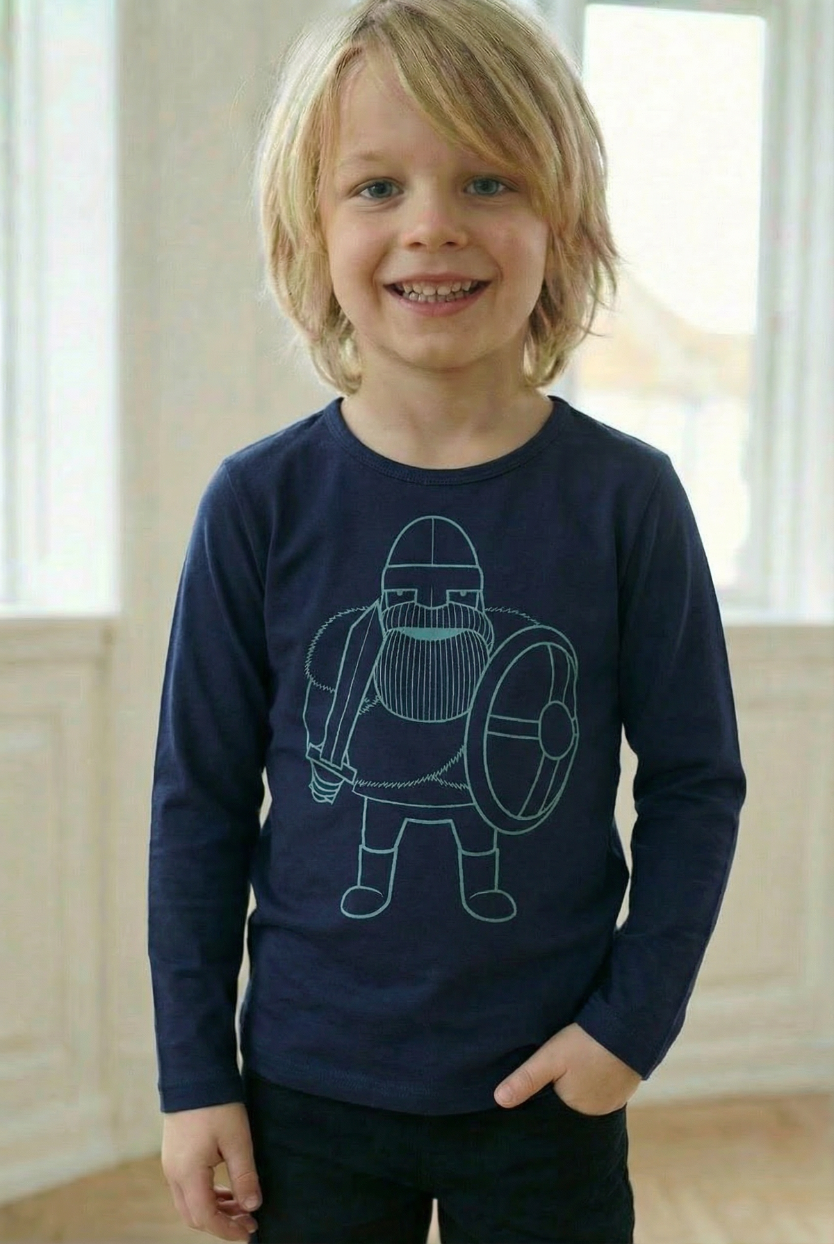 Sweater med viking til børn
