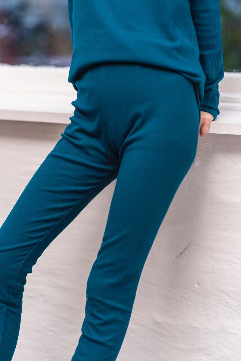 ESS - ORGANIC Danesirup Leggings Stone Blue