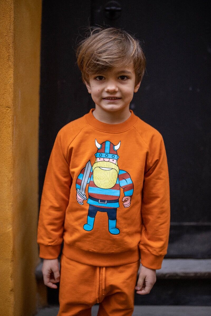 Sweater til børn med viking