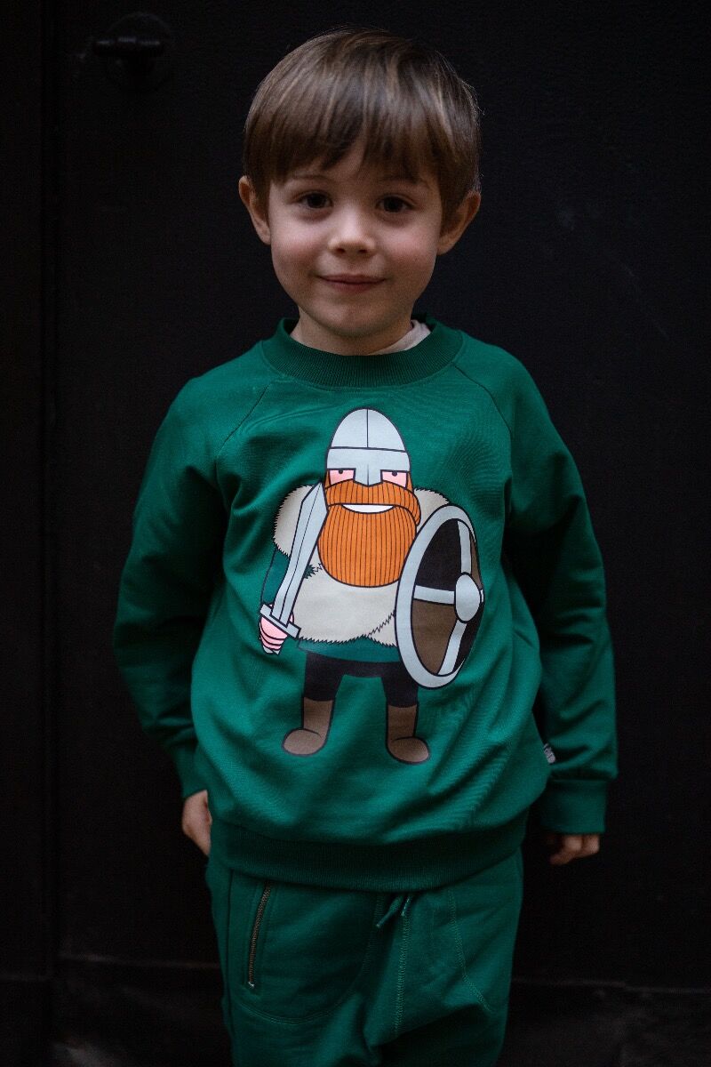 Sweater til børn med viking