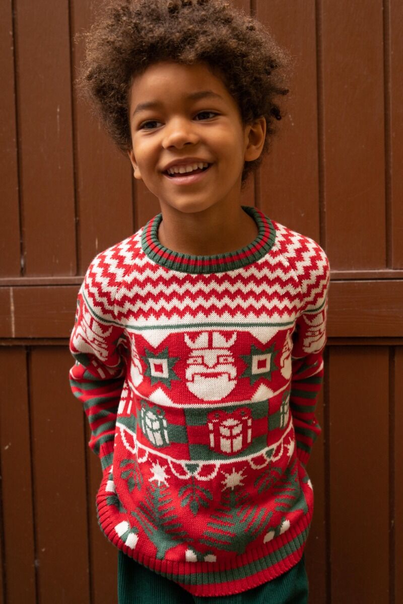 Jule sweater til børn med viking
