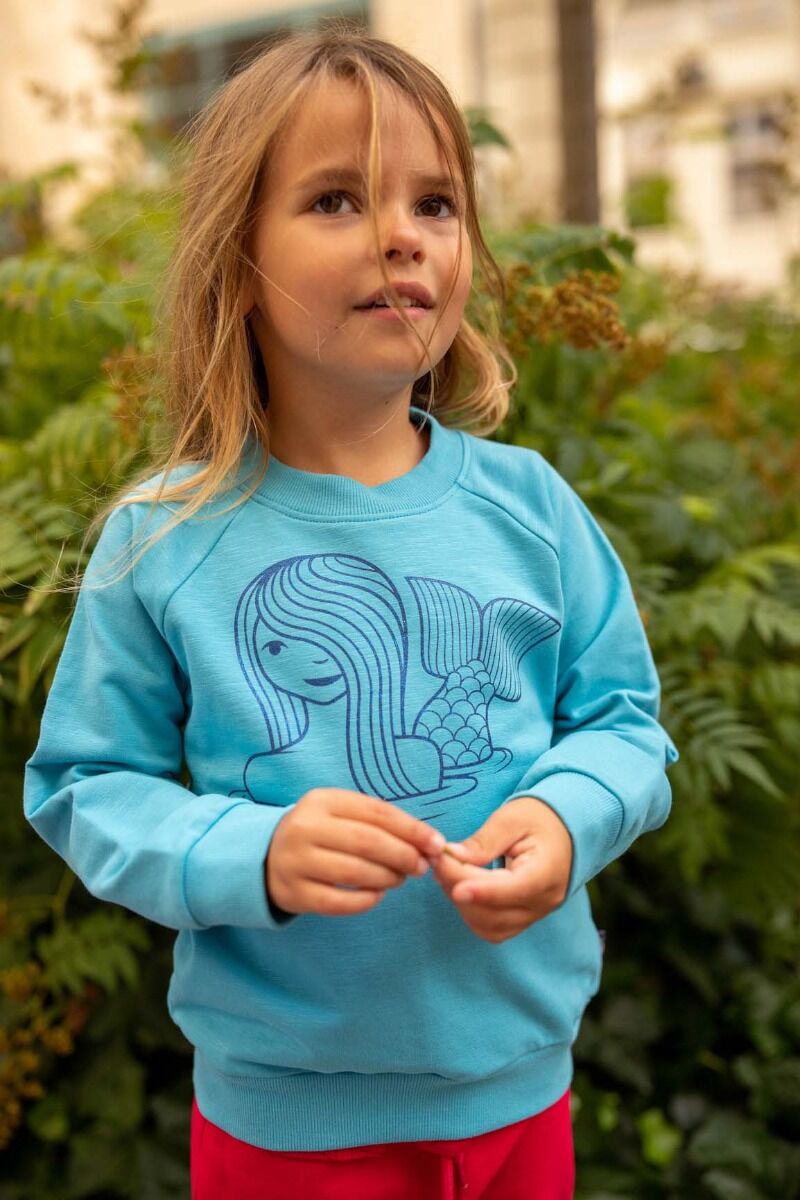 Sweater til børn med havfrue