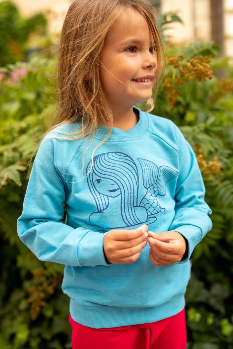 Sweater til børn med havfrue