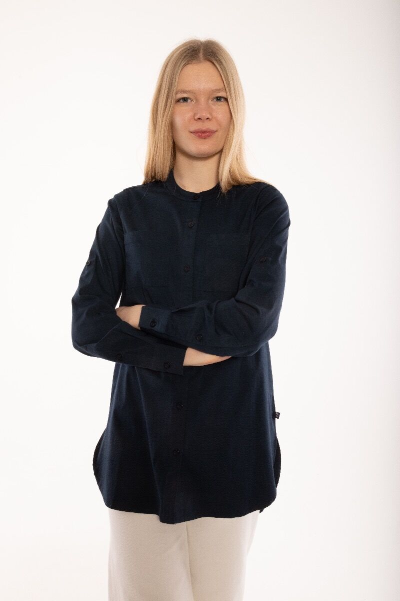 ESS - Joy Poplin Shirt Navy