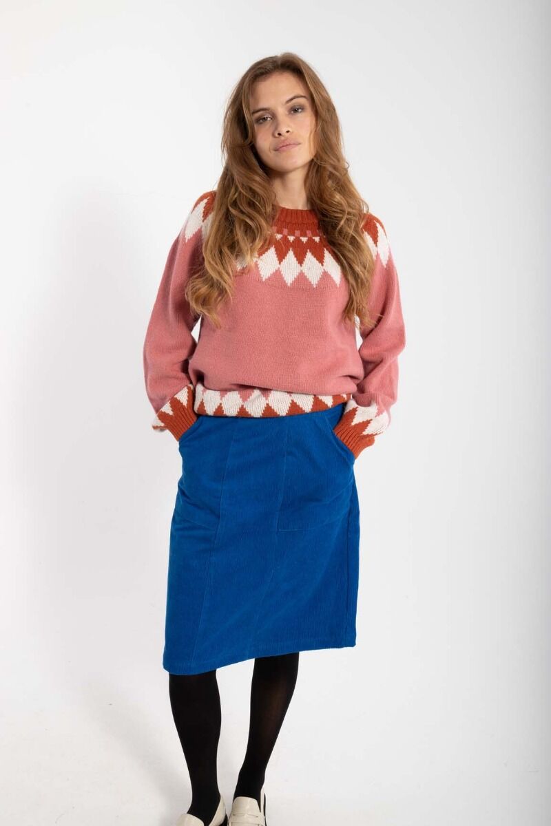 Danehot Stove Sweater Old Rose/Brick/Chalk