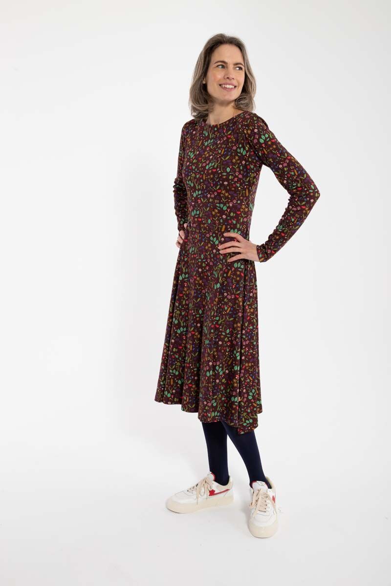 Danesigrid Interlock Dress Dark Bordeaux BOTANICAL