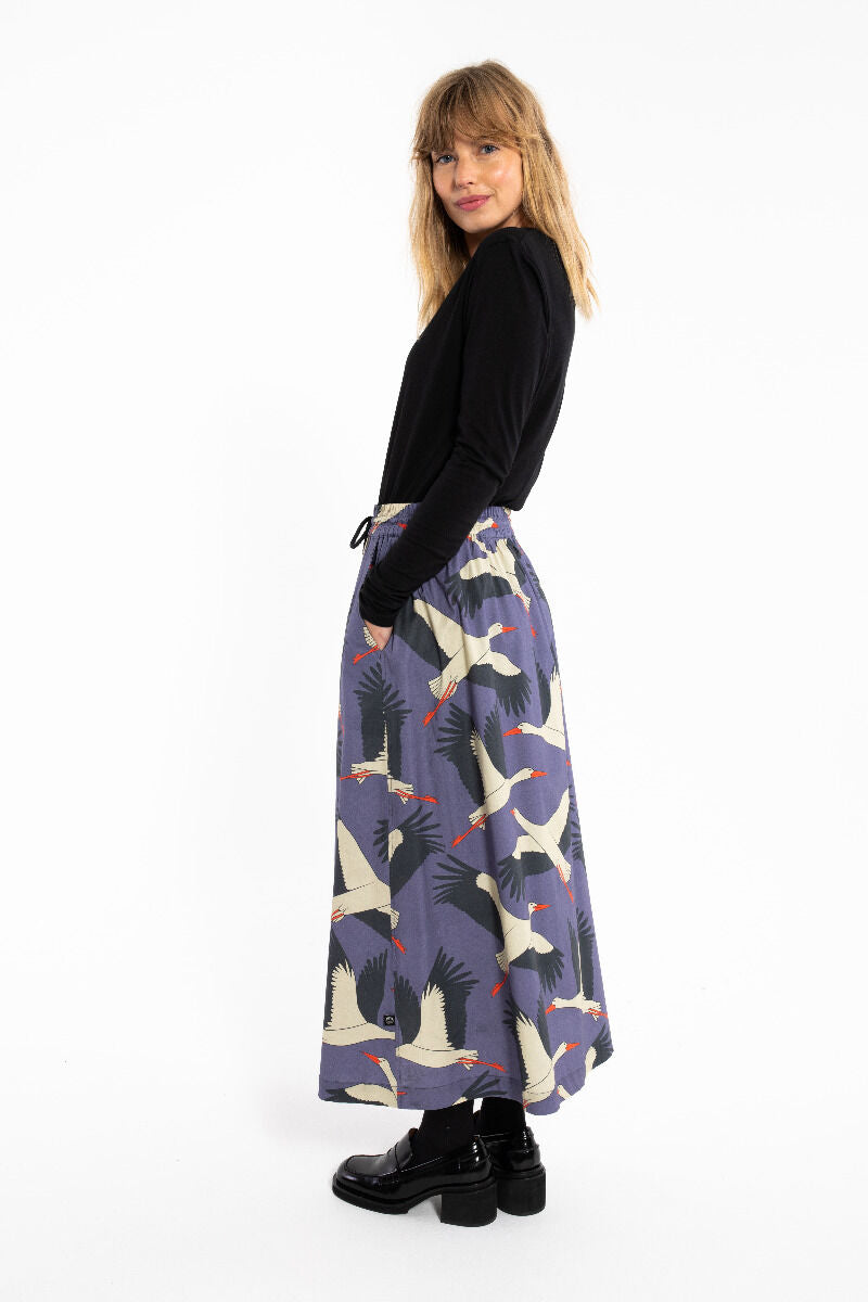 Danespresso Poplin Skirt Blue Grey STORK