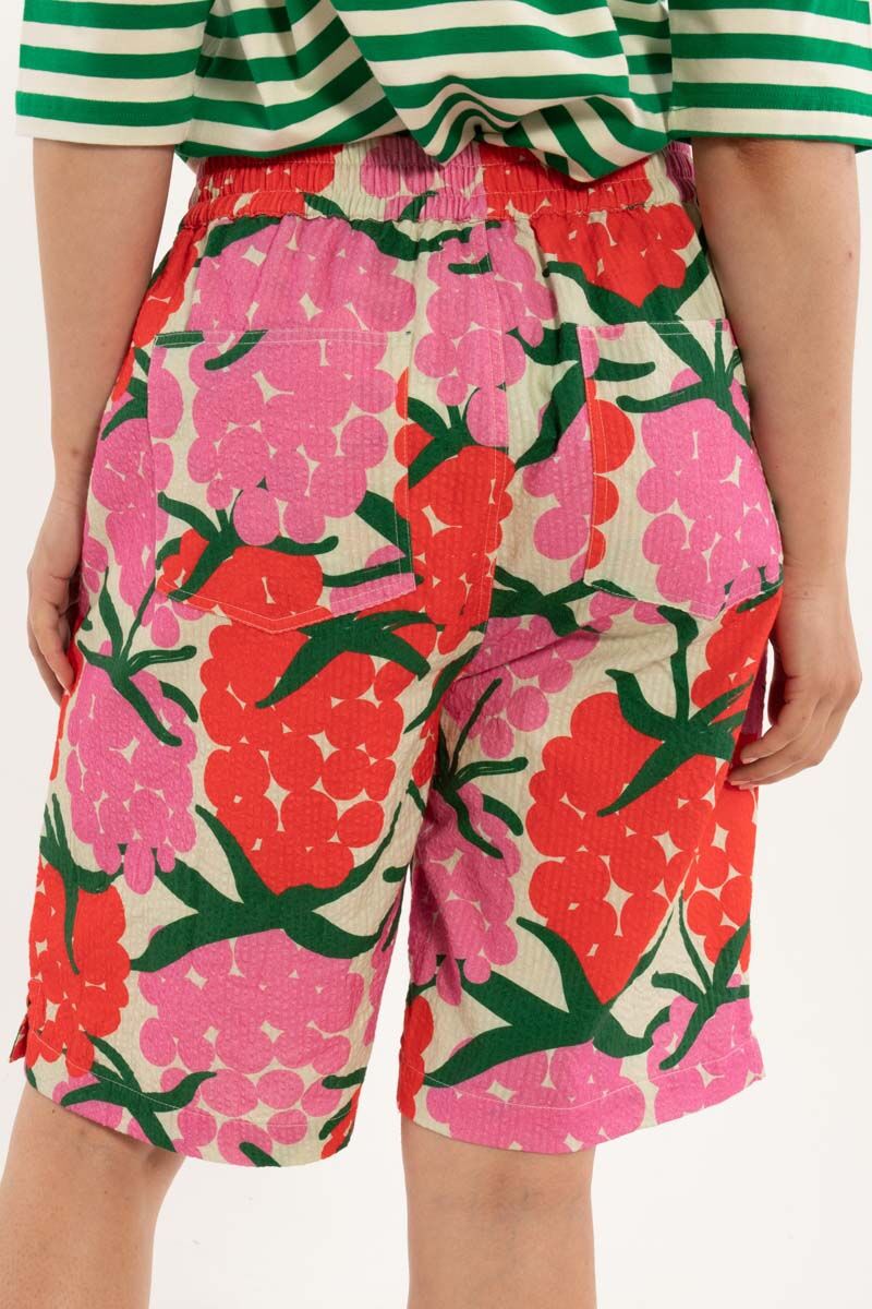 Danegames Seersucker Shorts Super Pink/Bright Red MAXIBERRY