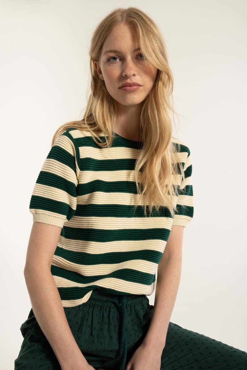 Danesilver 3D Crotchet Knit Tee Dark Duck/Chalk