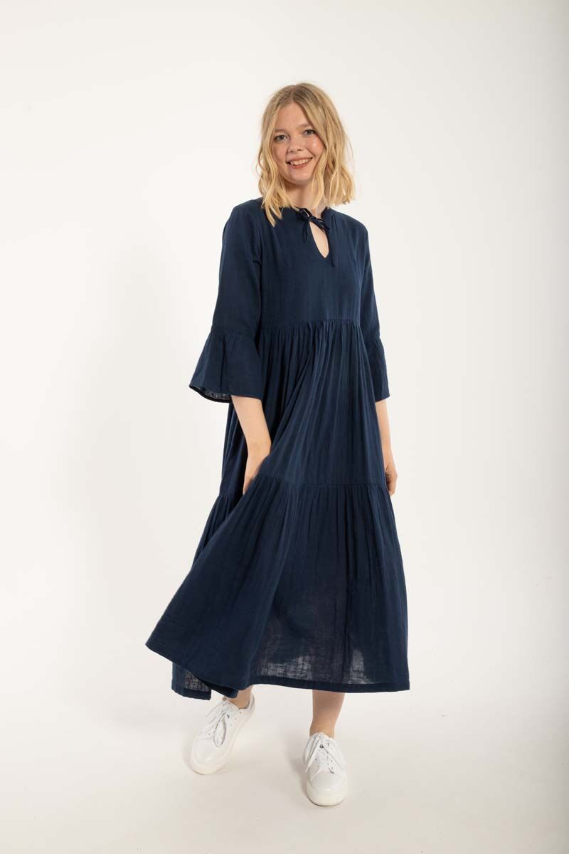 Danekamelia Cloth Dress Dark Navy
