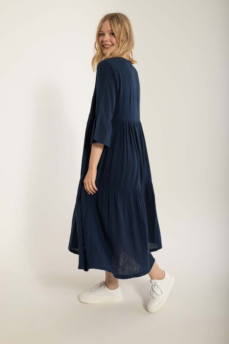 Danekamelia Cloth Dress Dark Navy