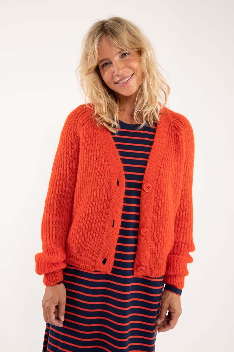 Danadorable Wool Cardigan Bright Red