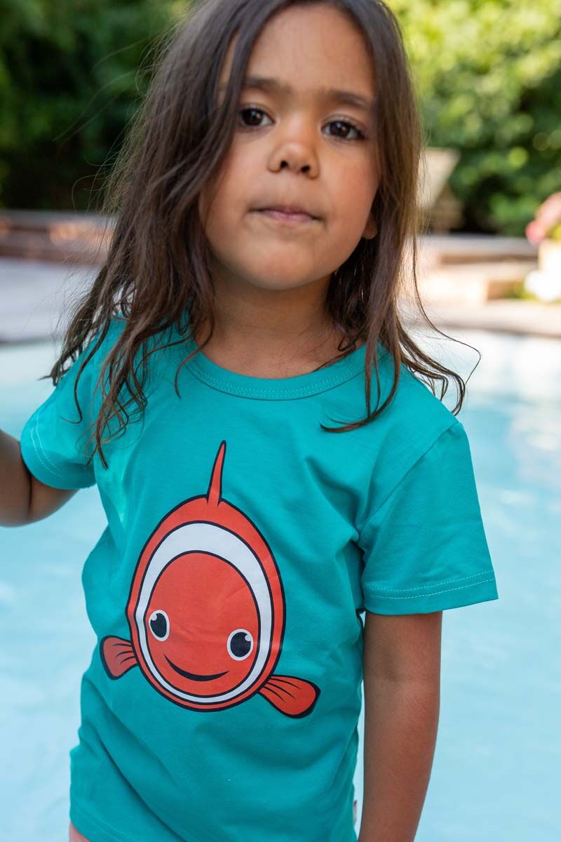 Børne t-shirt med klovnefisk