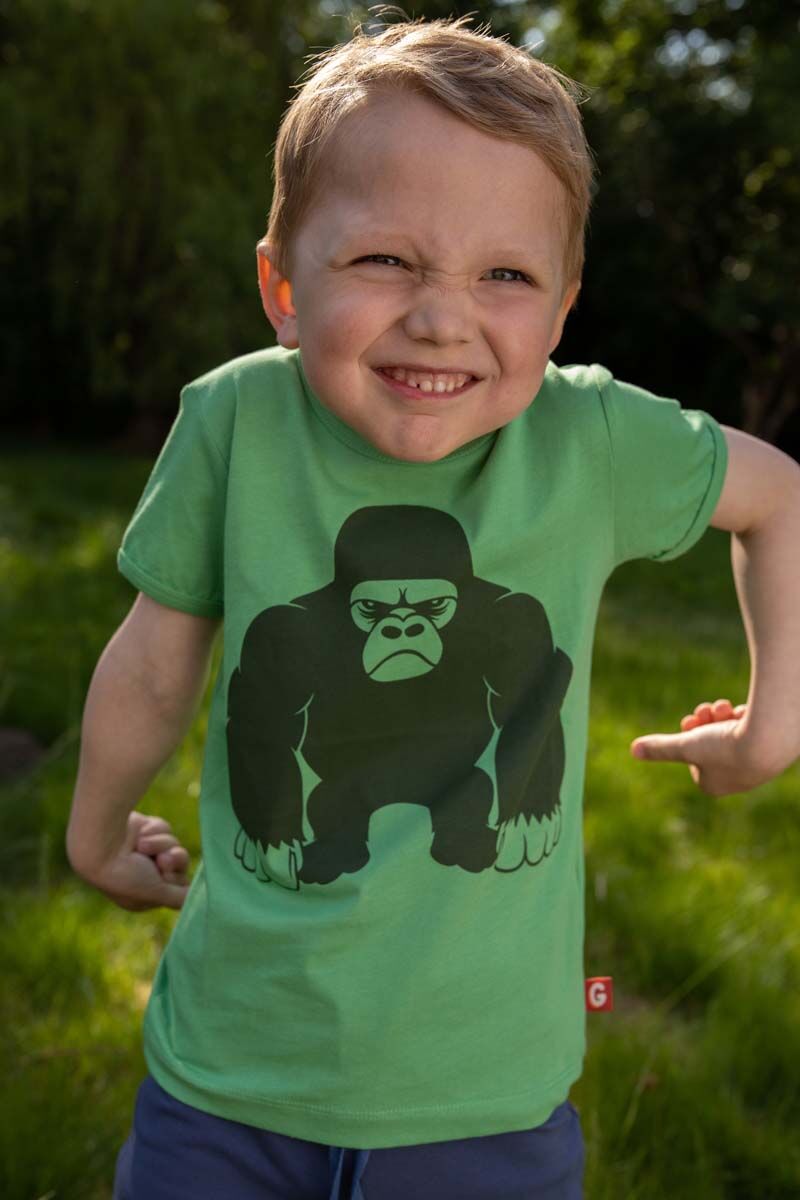 T-shirt til børn med gorilla