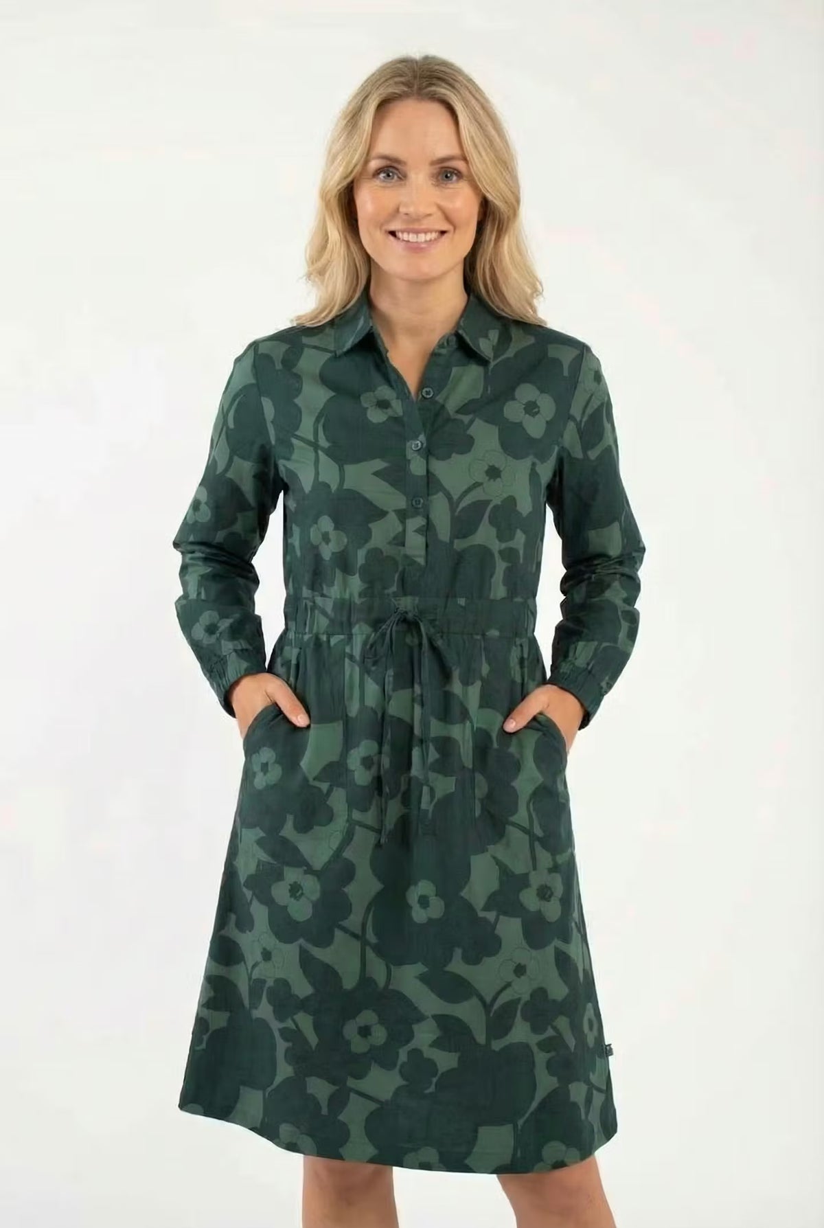 Daneditte Poplin Dress Army BLOOM BOOM