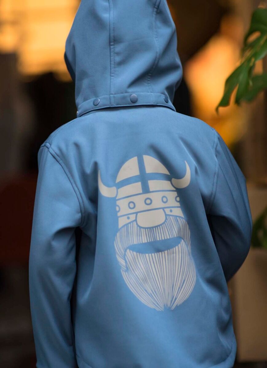 Softshell jakke til børn med viking