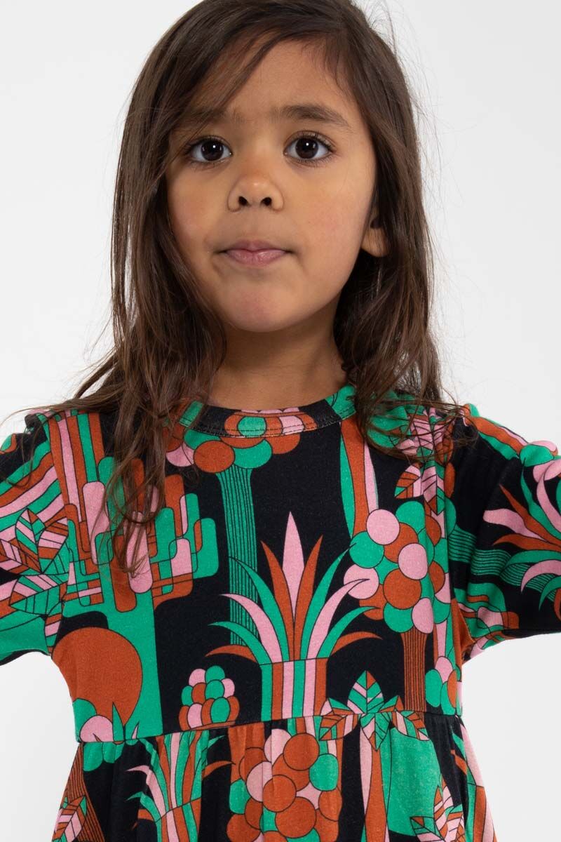 Danepopsicle Interlock Dress Black FLOWFOREST