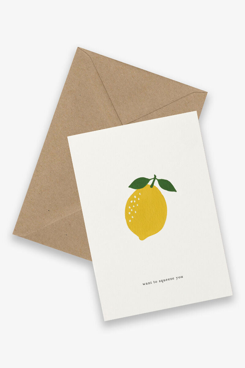 Kartotek Kort-A6 Lemon-Want to squeeze you