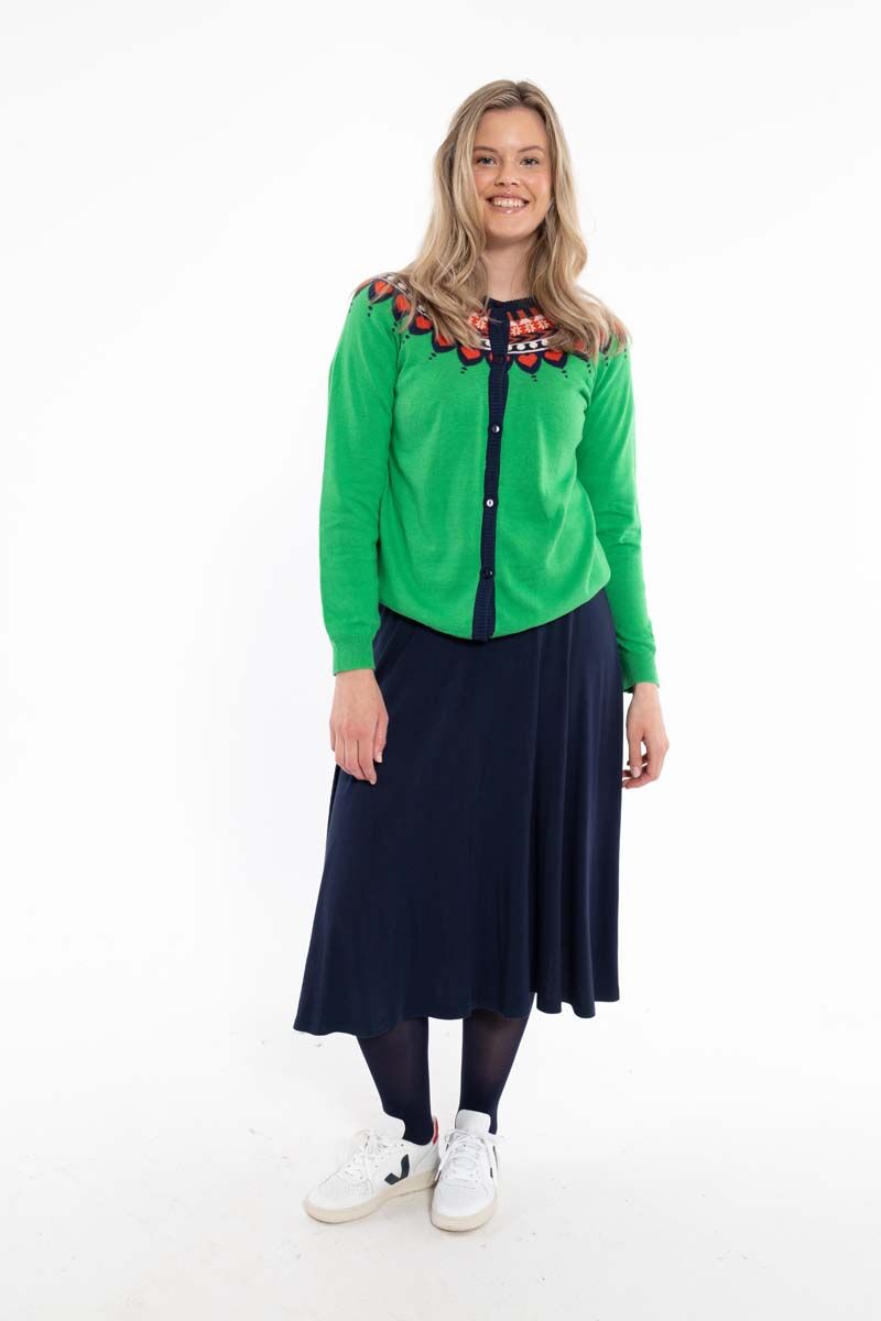 Danesweetheart Cotton Knit Cardigan Green