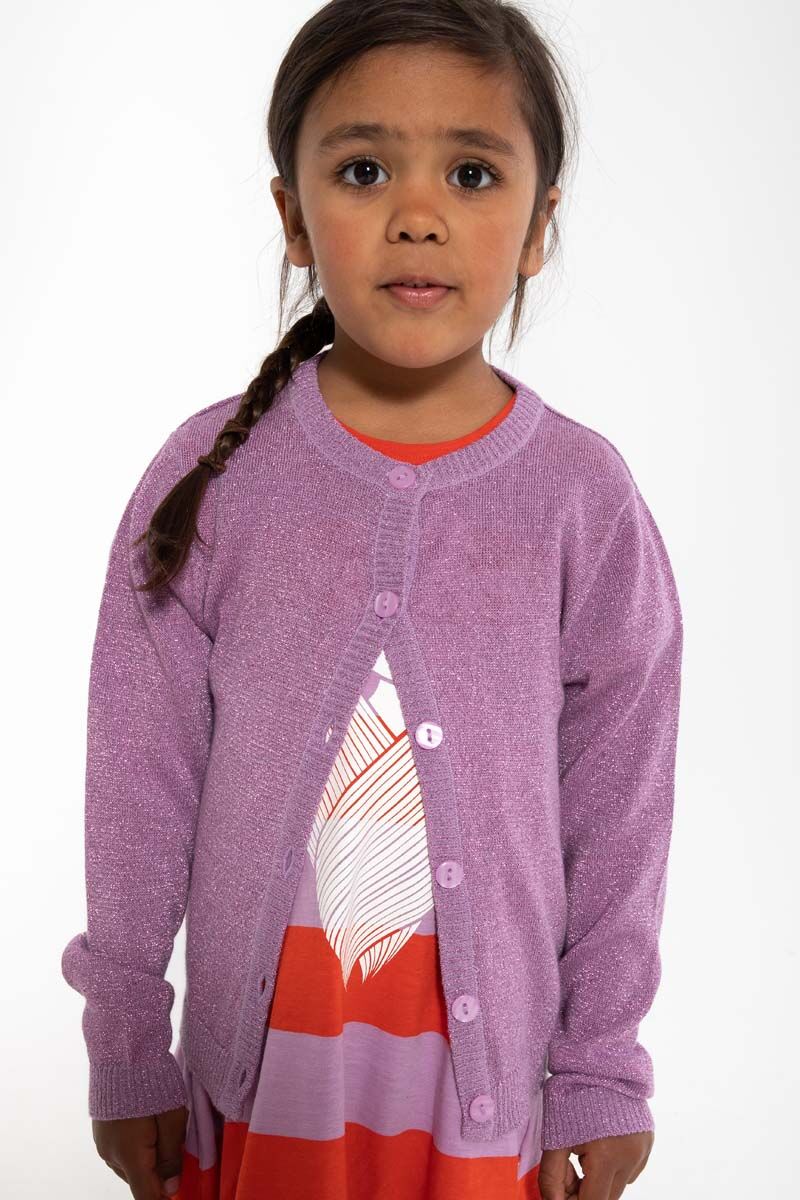 Cardigan til børn i glitter