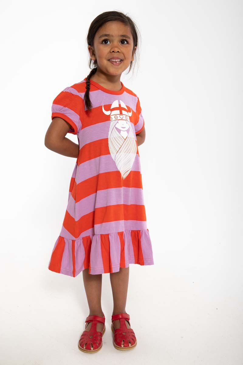 Danevesterbro Dress Bright Red/ Soft Viola FREJA
