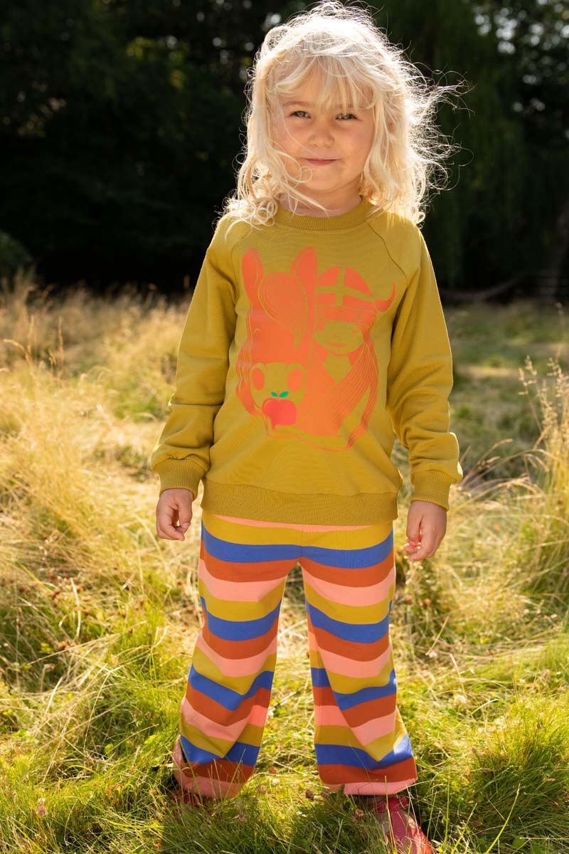 Sweater til børn med viking og hest
