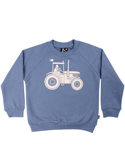 Sweater til børn med viking på traktor 