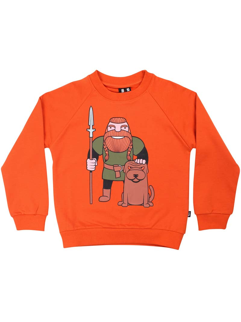 Sweater med viking og hund