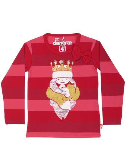 Bluse til børn med prinsesse og ræv  
