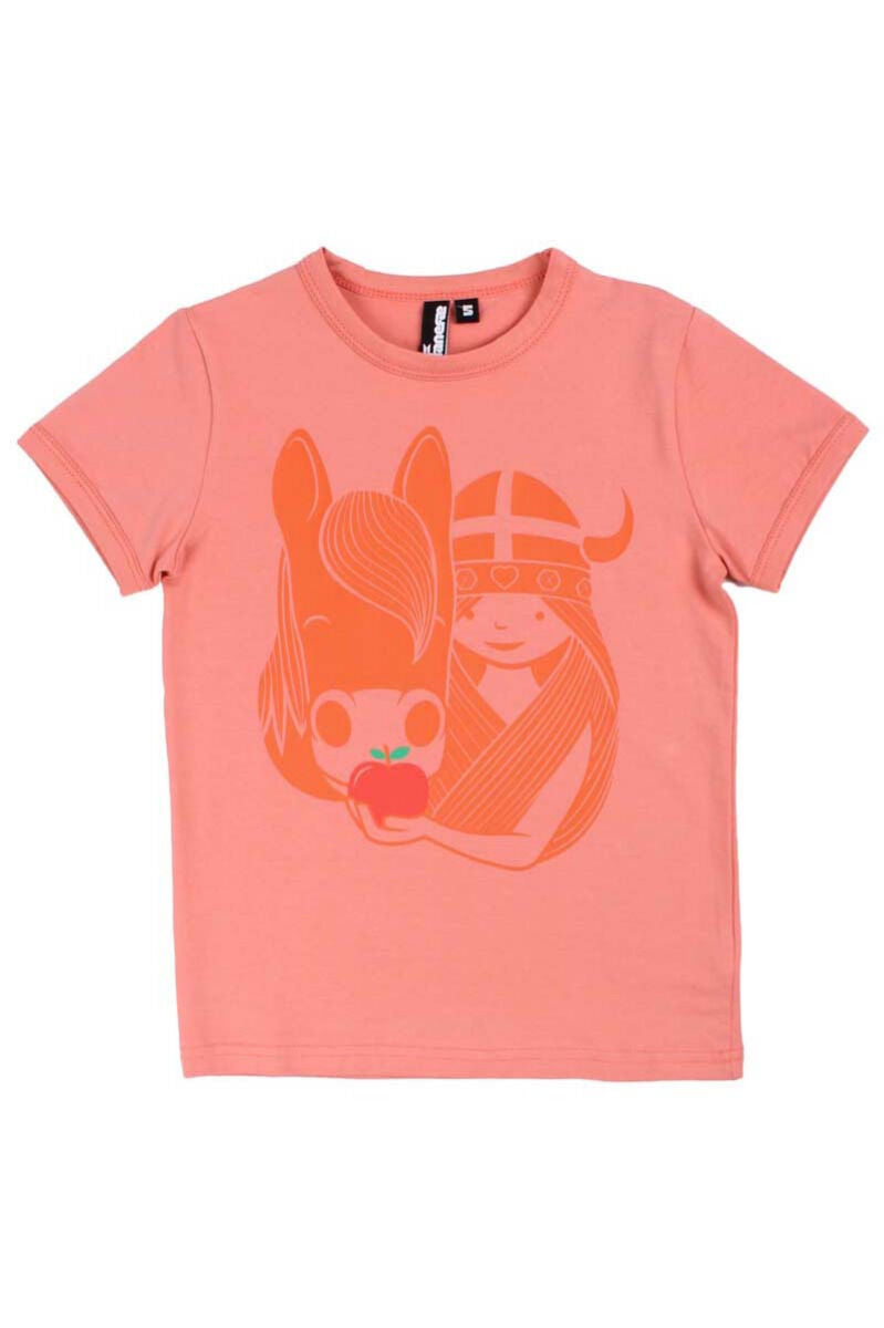 T-shirt til børn med viking og hest