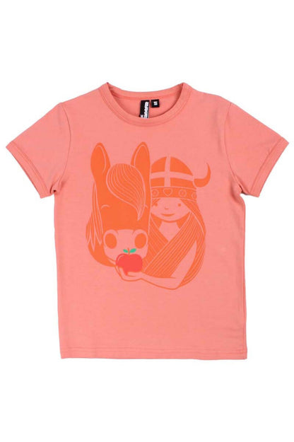 T-shirt til børn med viking og hest