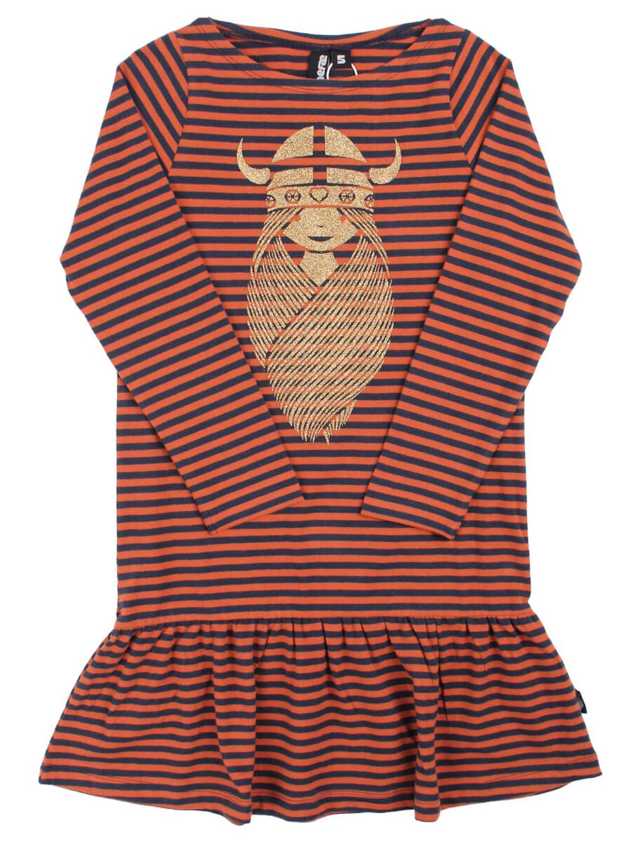 Danecookie dress Dk Navy/Brick FREJA (Glitter)