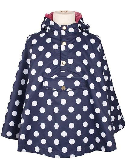 Regn poncho til børn med prikker 
